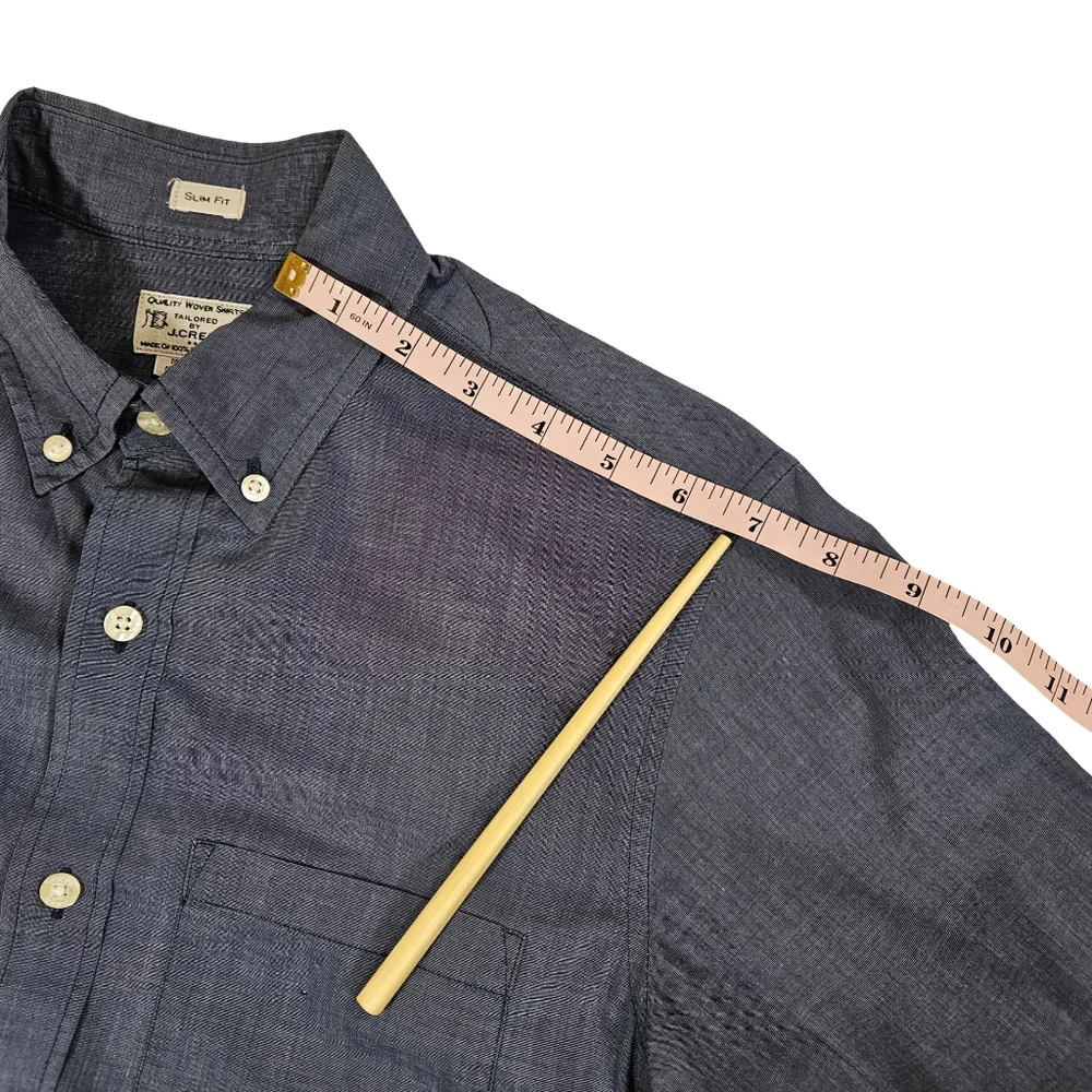 J. Crew Slim Fit 100% Cotton Long Sleeve Button Down Shirt, Dark Blue, XS - Picture 8 of 9